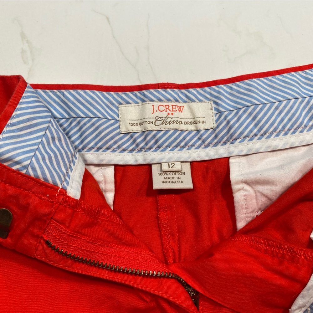 JCrew Chino Shorts in red